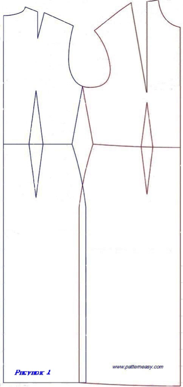 Делаем выкройку платья А-силуэта фото