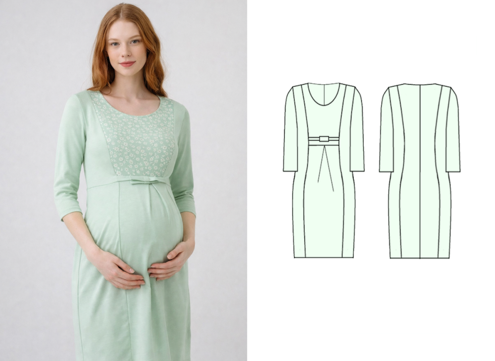 Выкройка платья для беременных фото