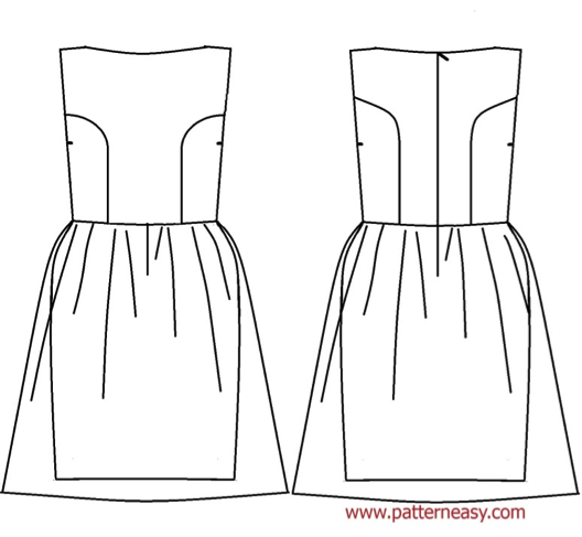 Готовые выкройки основы платья по системе Мюллер и сын размеры 40 — 54 бесплатно