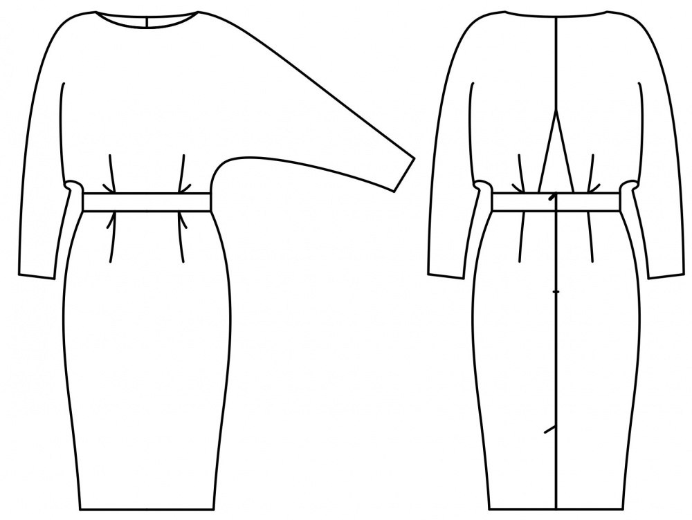 Платье с рукавами летучая мышь. Инструкция по пошиву фото