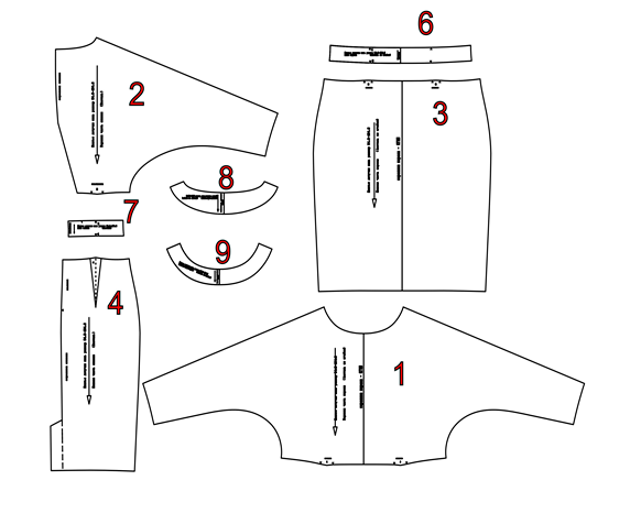 Выкройка платья летучая мышь построить - Платье с рукавом летучая мышь выкройка от Корфиати