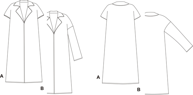 Летнее пальто. Инструкция по распечатке выкроек и последовательность пошива фото