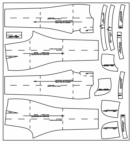 Выкройка брюк-сигарет фото