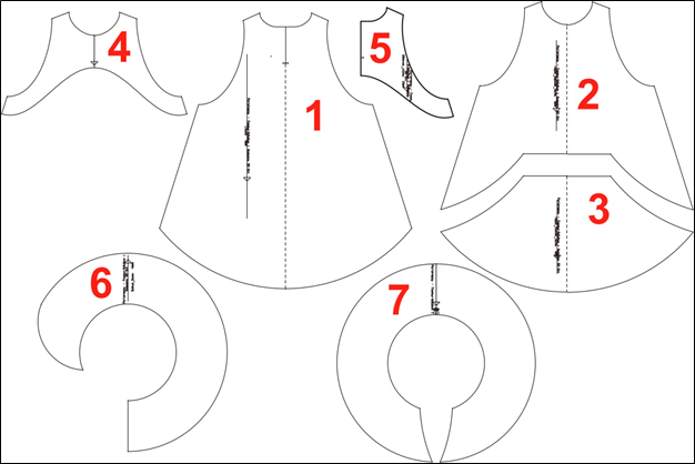 Платье-бебидолл для женщин. Инструкция по распечатке выкроек и пошиву фото