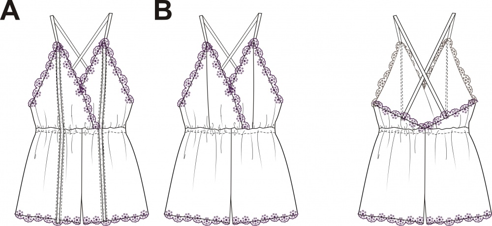 Кружевной комбинезон. Инструкция по распечатке выкроек и пошиву фото