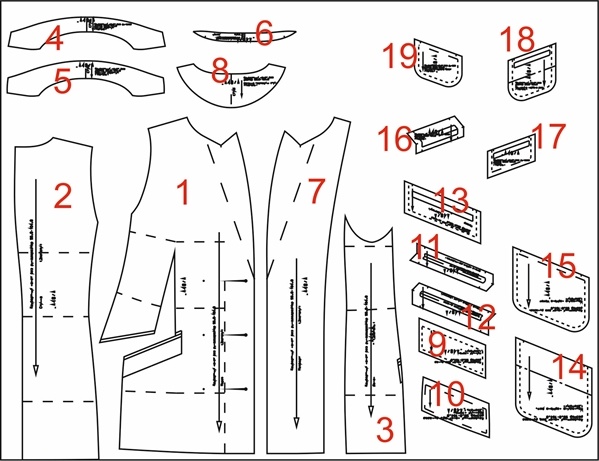 Выкройка жакета Нина210
