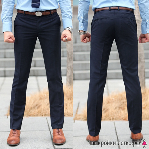 Построение выкройки-основы мужских брюк фото
