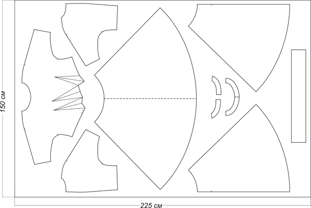 Цельнокроеный длинный рукав Построение выкройки