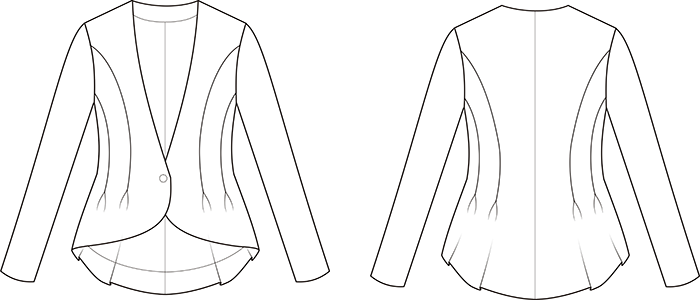 Приталенный жакет. Инструкция по распечатке выкроек и последовательность пошива фото