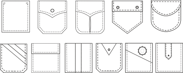 Виды накладных карманов и способы их обработки
