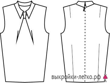 Выкройка лифа платья с драпировкой «галстук» фото