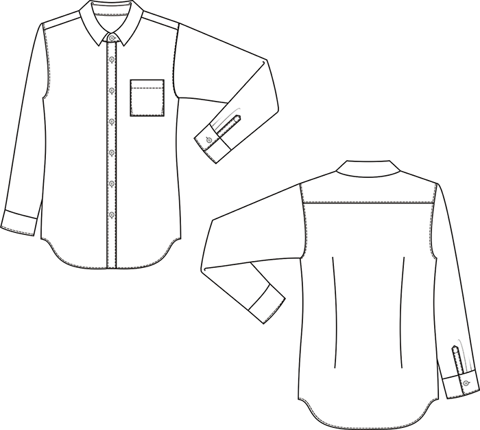 Рубашка мужская. Инструкция по распечатке выкроек и пошиву фото