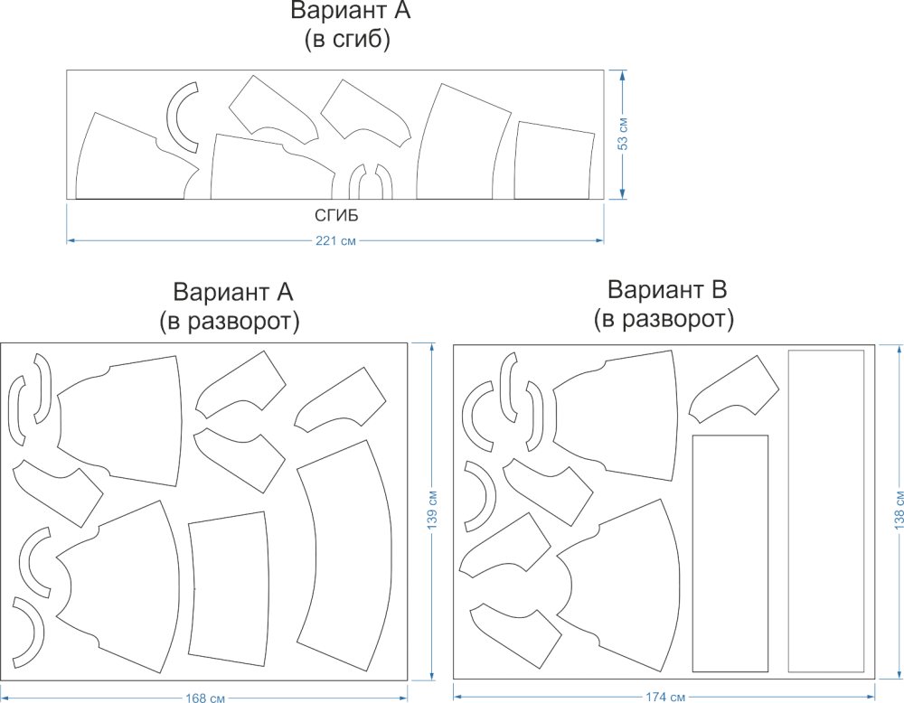 Платье А-силуэта с рукавом-реглан. Инструкция по пошиву и печати выкроек фото