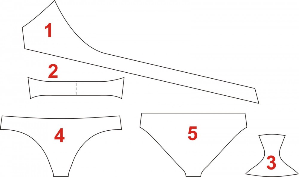 Купальник (топ и трусы). Инструкция по пошиву и печати выкроек фото