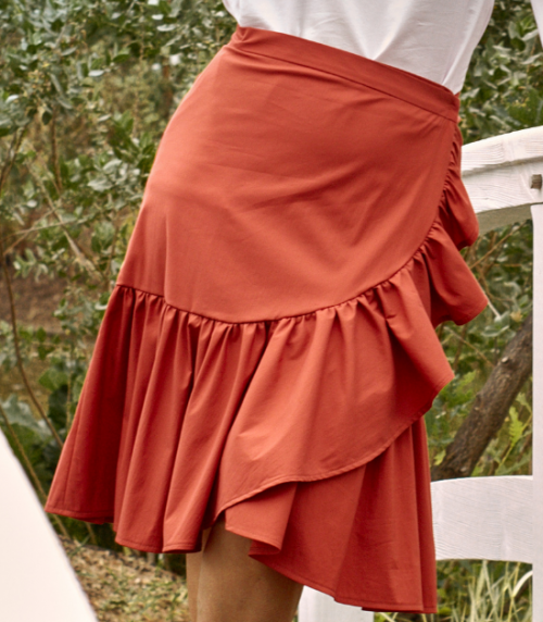 Выкройка летней юбки с воланом (р-р 40-60) фото