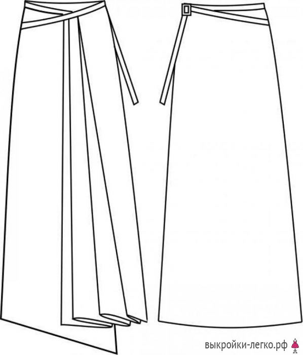 Асимметричная юбка выкройка