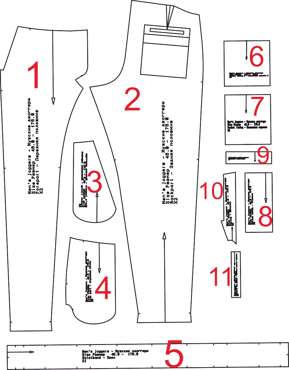 Выкройка мужского спортивного. Выкройка мужских брюк джоггеров. Штаны джоггеры выкройка. Детали кроя брюк женских. Лекала для пошива спортивного.