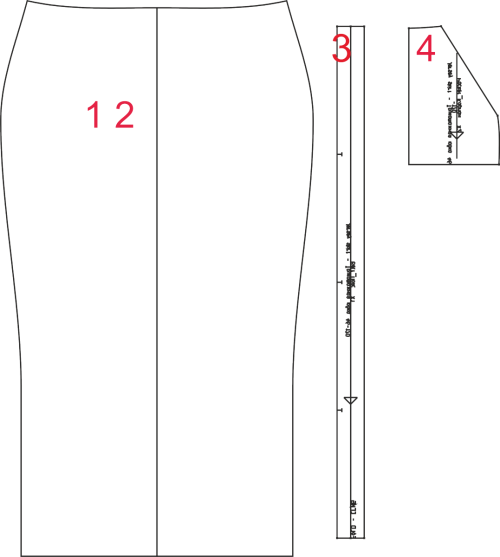 Трикотажная юбка. Инструкция по пошиву и печати выкроек фото