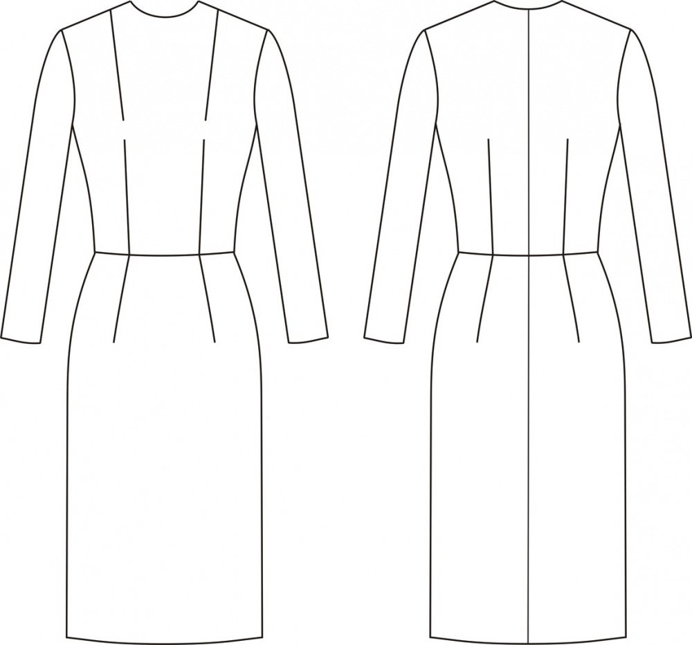 Моделирование платья отрезного по линии талии