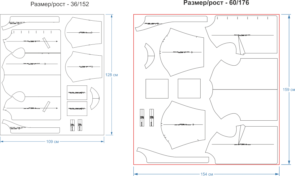 Распечатка выкроек Стёганый жакет. Инструкция по пошиву и печати выкроек Шить просто - Выкройки-Лег