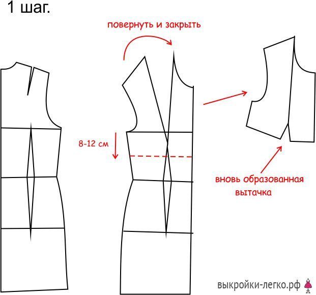 Выкройка изысканного комплекта: платье + пальто фото