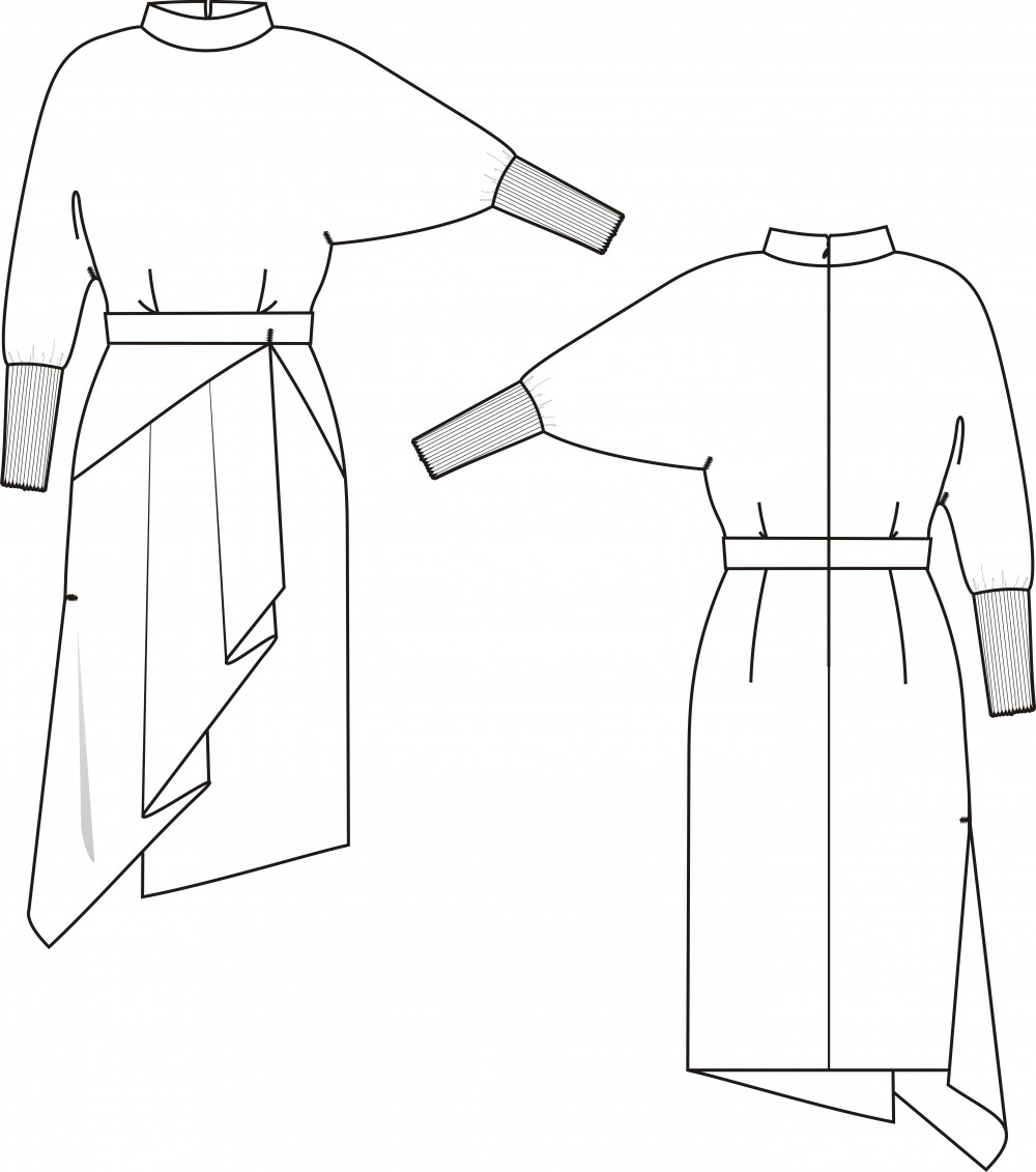 Платье. Инструкция по пошиву и печати выкроек фото