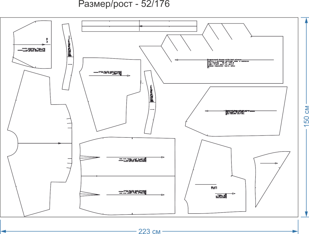 Платье. Инструкция по пошиву и печати выкроек фото