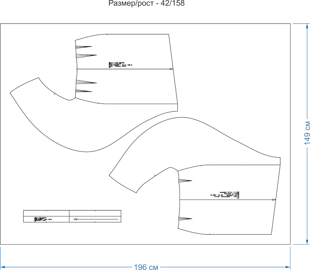 Выкройка баски к юбке или блузке