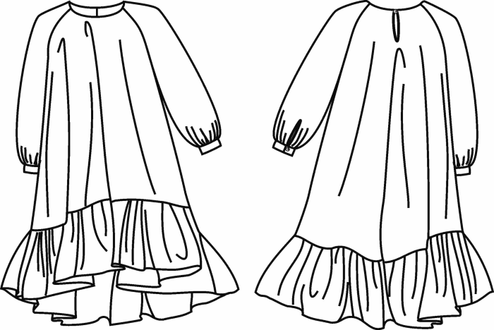 Детское платье с оборкой. Инструкция по пошиву фото
