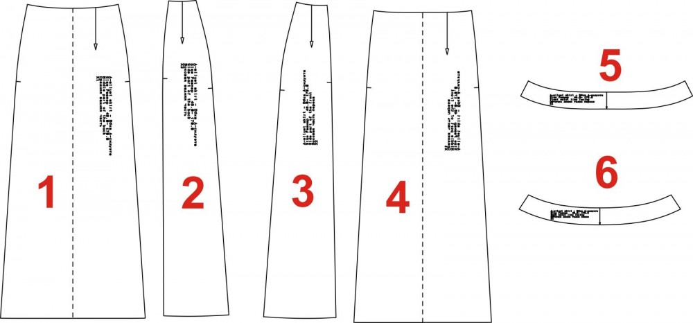 Юбка а-силуэта. Инструкция по пошиву и печати выкроек фото