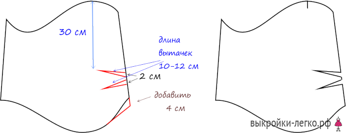 Выкройка прямого пальто с рукавами а-ля кафтан фото