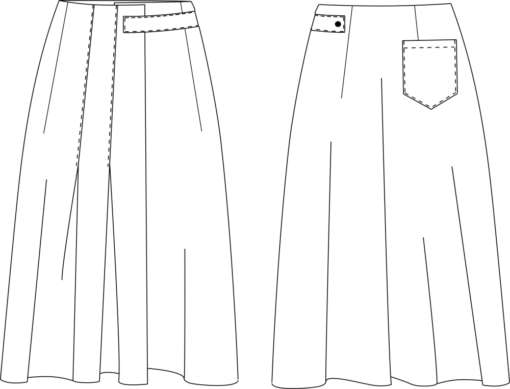 Стилизованная юбка-килт. Инструкция по пошиву фото