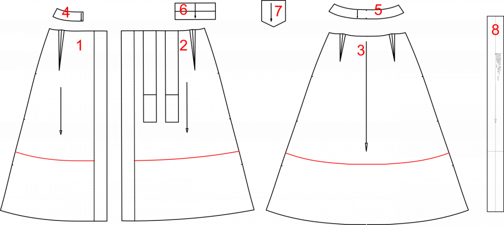Стилизованная юбка-килт. Инструкция по пошиву и печати выкроек фото