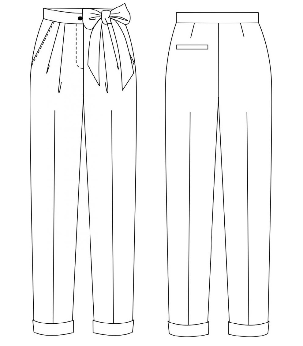 Женские брюки с бантом. Инструкция по пошиву фото