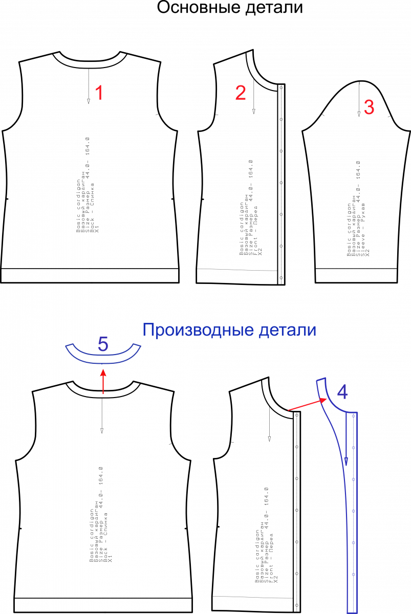 Базовый кардиган. Инструкция по пошиву и печати выкроек фото