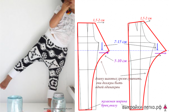 Сошьем трикотажные штаны для мальчика на резинке — подробная инструкция