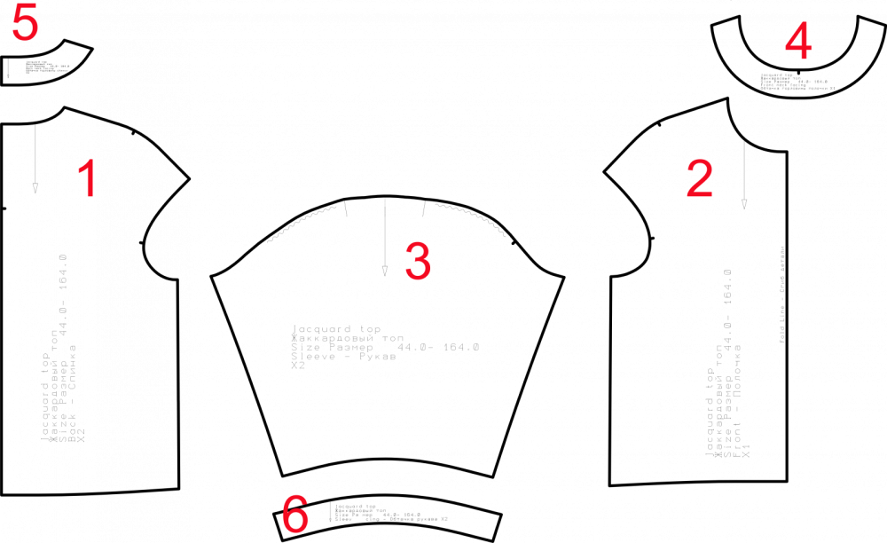 Выкройка жаккардового топа фото