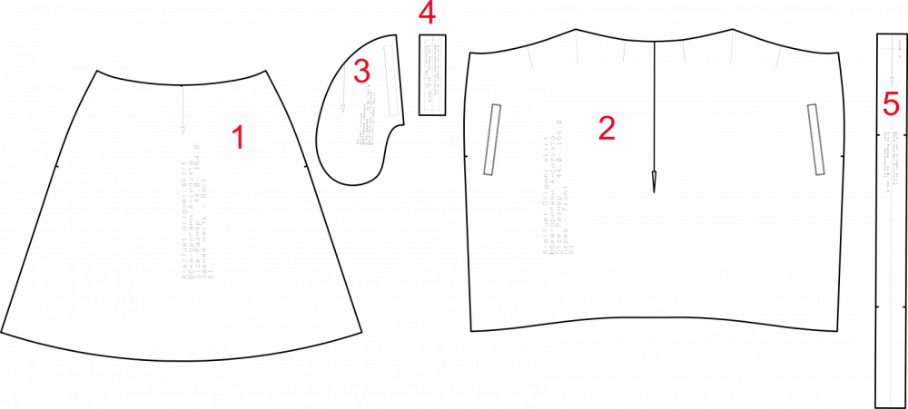 Юбка А-силуэта в стиле «оригами». Инструкция по пошиву фото