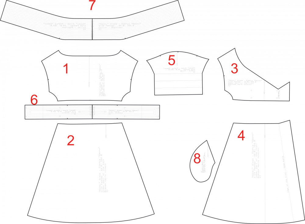 Платье "Наоми". Инструкция по пошиву и печати выкроек фото