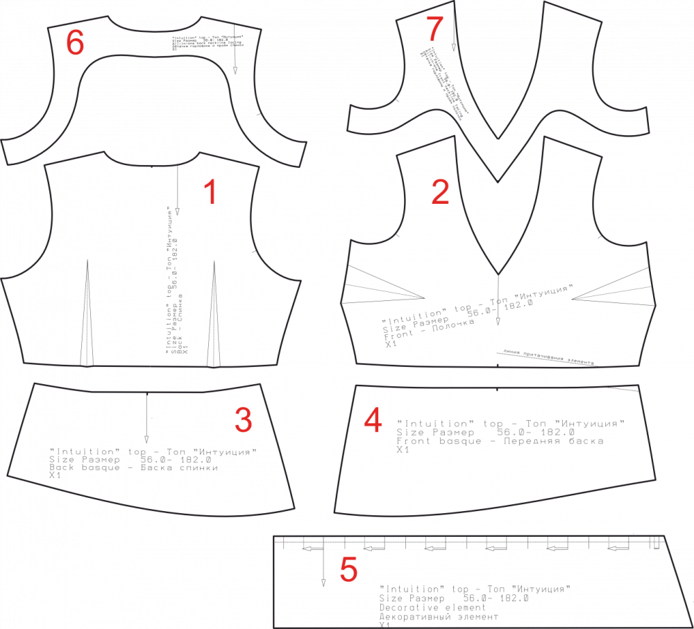 Выкройка топа «Интуиция» фото