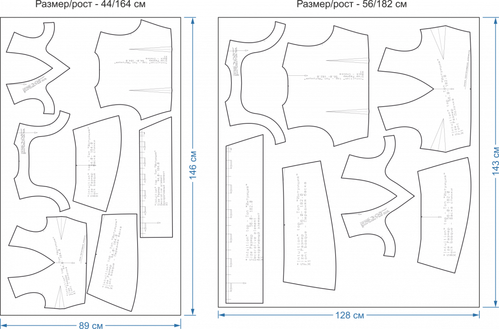 Выкройка топа «Интуиция» фото