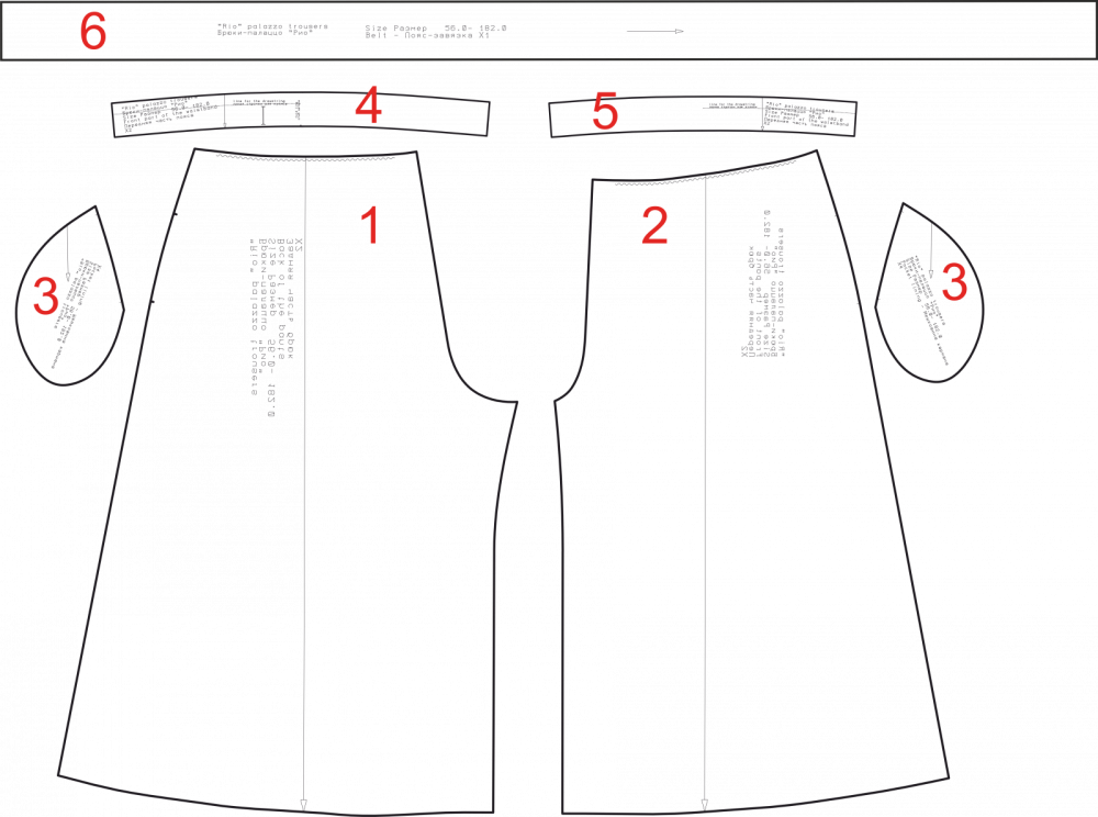 Брюки-палаццо «Рио». Инструкция по пошиву и печати выкроек фото
