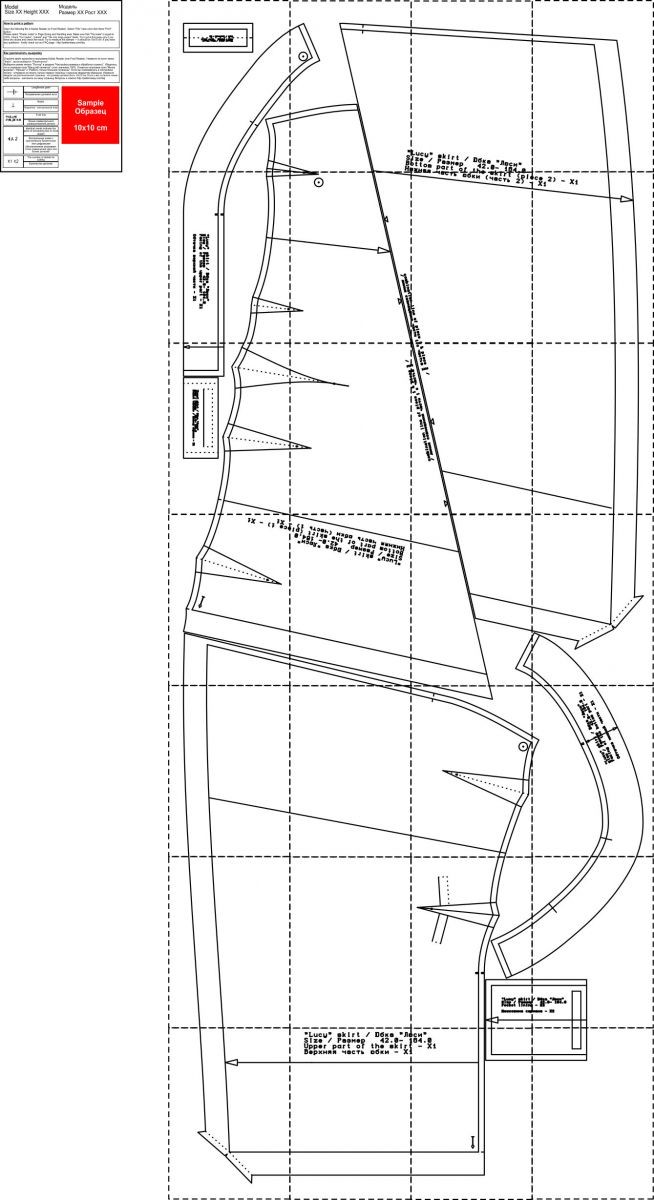 Юбка с запахом "Люси". Инструкция по пошиву и печати выкроек фото