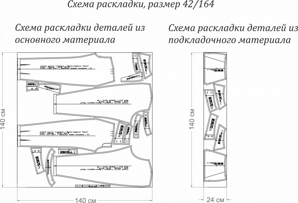 Выкройка брюк-карротов «Джун» фото