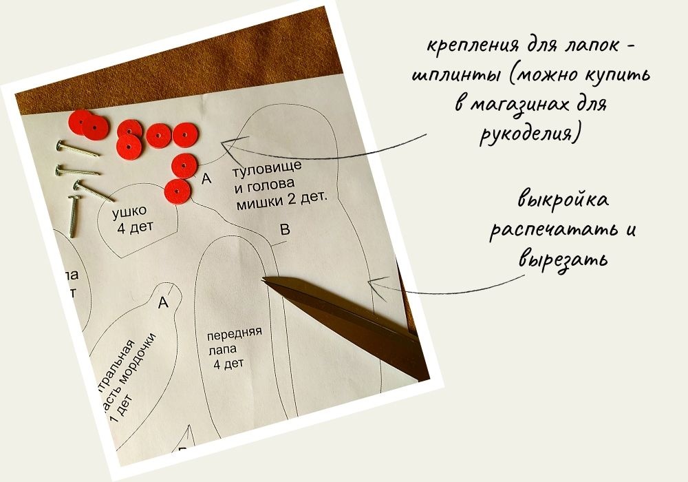 Выкройка плюшевого мишки + мастер-класс по пошиву фото