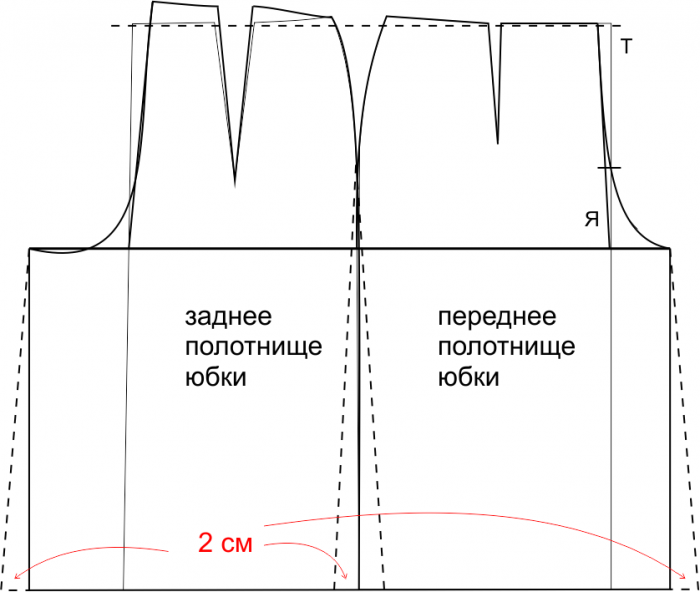 Выкройка детских брюк