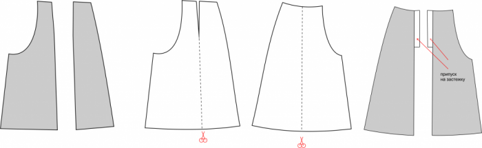 Как из одной выкройки юбки сделать три выкройки брюк фото