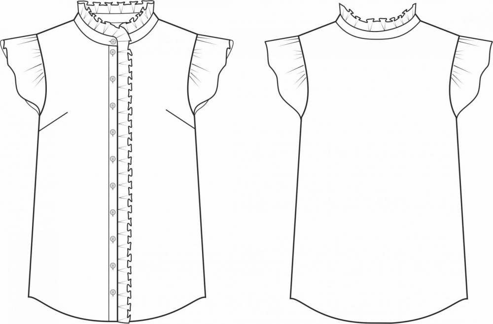 Блузка "Агата". Инструкция по пошиву и печати выкроек фото