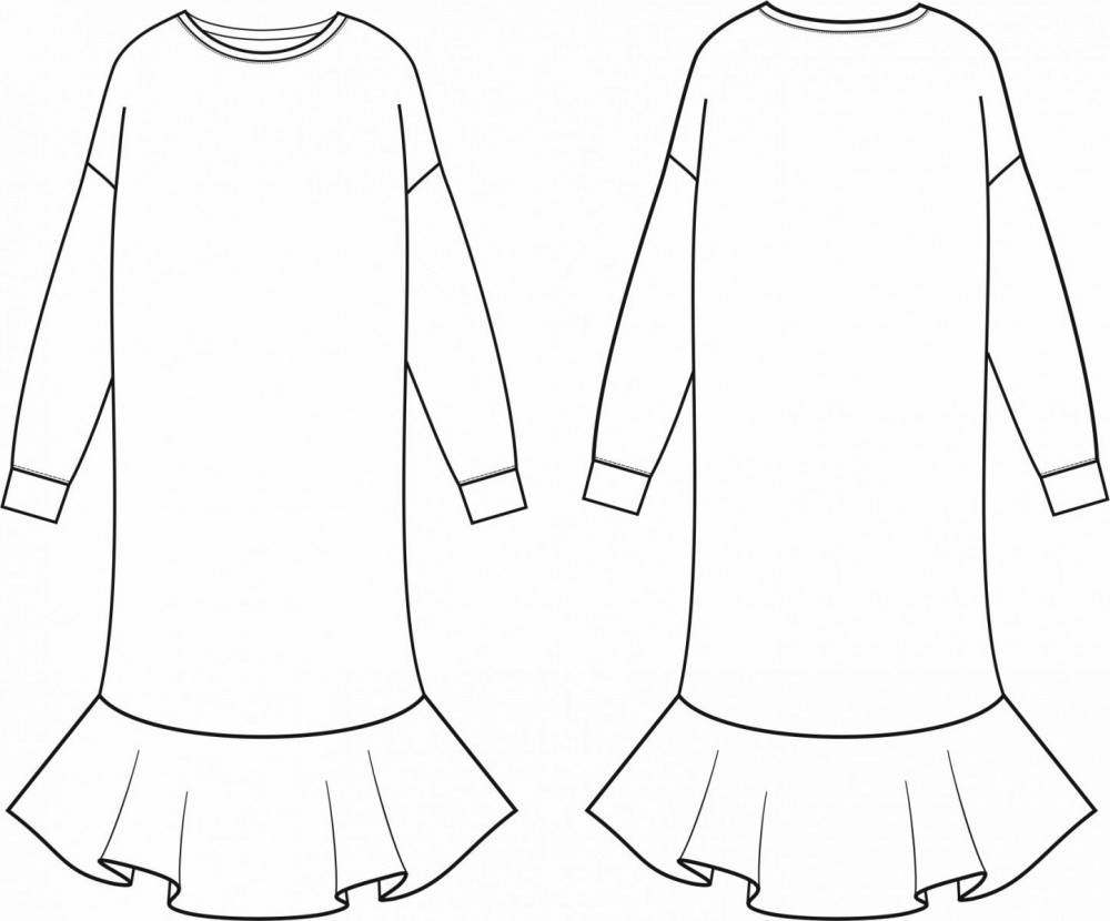 Платье трикотажное «Виктория». Инструкция по пошиву фото