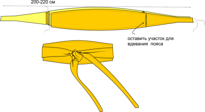 Пояс оби? Пояс-тренд! Фото+мастер-класс.